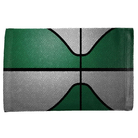 Championship Basketball Irish Green and White All Over Sport Towel