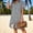 Black, variant on Women's Plus Size Short Sleeve Dresses Striped Loose Resort Shirt Dress