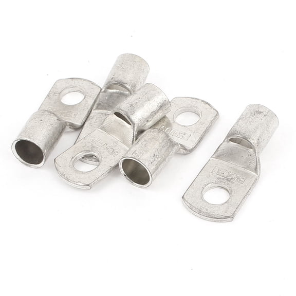 Unique Bargains 5Pcs 8mm Bolt Dia 50mm2 Copper Lug Wire Wiring Connector Terminal Silver Tone