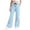 Light Blue, variant on Girls Drawstring Elastic Waist Wide Leg Sweatpants, Solid Color Soft Stretch Kids Bell Bottom Jogger Trousers for Spring Autumn Daily Casual School Wear(Khaki,7-8 Years)