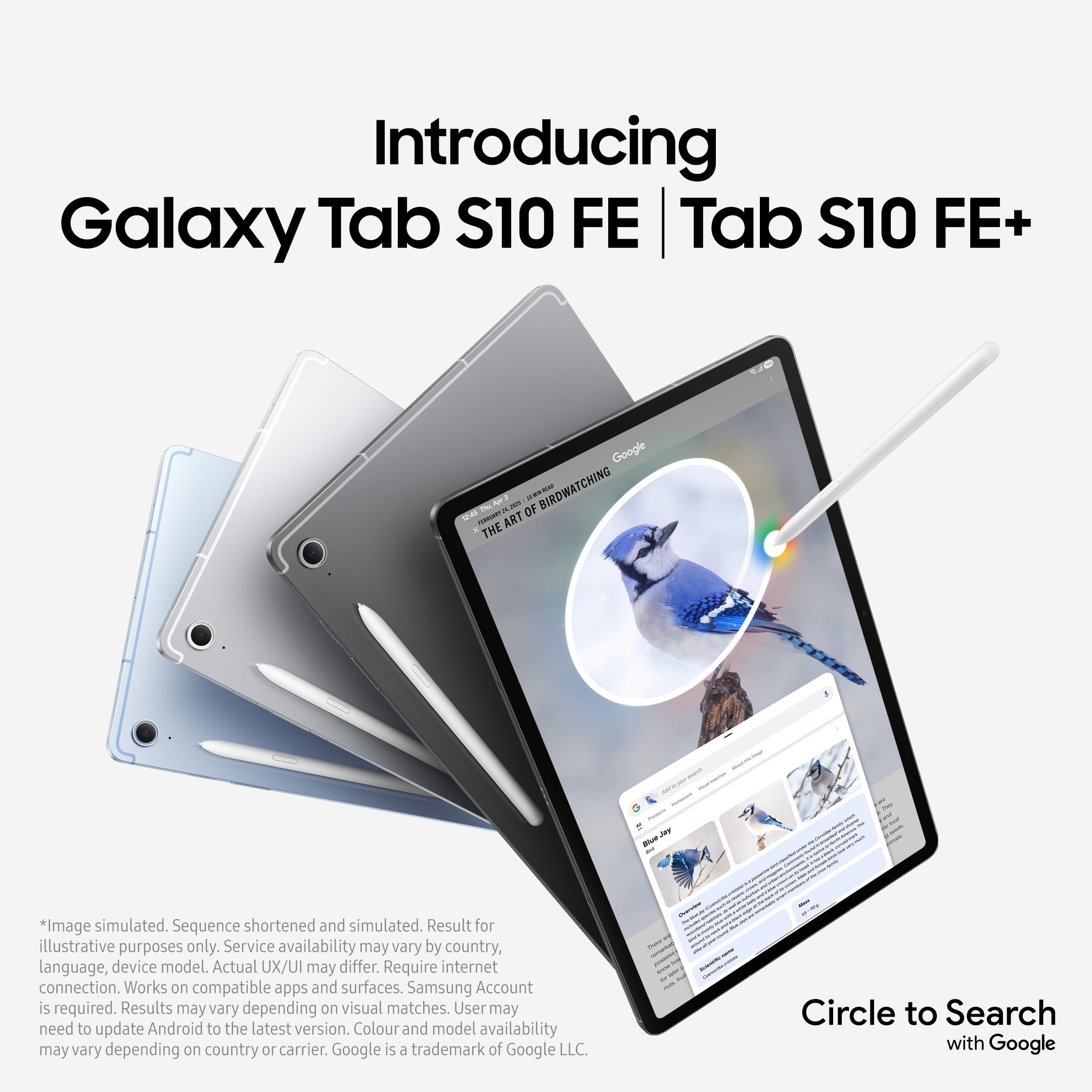 Samsung Galaxy Tab S10 FE+, 8GB+128GB, Light Blue