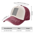 thumbnail image 3 of Checkerboard Chess Baseball Cap Distressed Adjustable Vintage Cotton Denim Hat for Women Men, 3 of 7