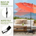 thumbnail image 3 of Homefun 10FT Patio Umbrella 3-Tier Market Umbrella with 8 Sturdy Ribs Crank & Tilt Mechanism Waterproof UV-Resistant Fabric Aluminum Pole Outdoor Garden Umbrella (Base Not Included), 3 of 7