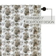 thumbnail image 6 of VHC Brands Annie Portabella Brown Floral Ruffled Cottage Farmhouse Shower Curtain 72x72, 6 of 6