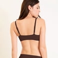 thumbnail image 5 of PMVFHDE Lightweight Padded Triangle Wireless Bra With Comfortable U Back Design For Everyday Wear Breathable Soft Blend Seamless Undershirts Outdoor Casual Daily Versatile All-Season Brown - XS, 5 of 5