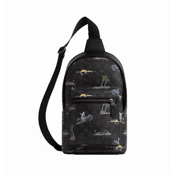 Coach West Pack In Signature Canvas With Surf Print