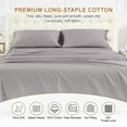 thumbnail image 3 of Warmstar 100% Cotton Twin Flat Sheet Only,600 Thread Count Sateen Soft Breathable Durable Twin Size Flat Bed Sheet 1 Pcs,Dark Gray., 3 of 5