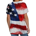 thumbnail image 6 of HEILAU 4th of July Shirts for Women Independence Day American Flag Graphic Tees V Neck 2025 Button Short Sleeve Summer Shirt Patriotic T Shirts, 6 of 7