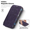 thumbnail image 5 of TECH CIRCLE For iPhone 16e Flip Wallet Phone Case 6.1" 2025 Release with 3 Card Slots, RFID Blocking, Compatible with MagSafe, Magnetic Closure, PU Leather Protective Lightweight Cover, Purple, 5 of 8