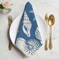 thumbnail image 2 of Lake Blue Starfish Coastal Cloth Napkins, Shell Summer Beach Nautical Washable and Reusable Dinner Napkins Set of 2, Table Napkin for Kitchen Party Birthday Wedding Hotel Housewarming 20"x20", 2 of 9