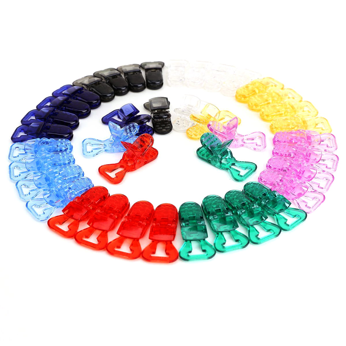 5Pcs Baby Kids T-shape Plastic Pacifier Clip Soother Dummy Style Badge Holder 