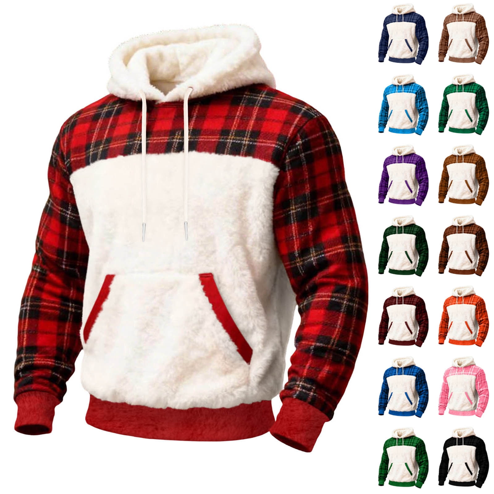 KingSize Men's Big & Tall Festive Fleece Sweatshirt – Holiday Themed Cozy Top - View #2