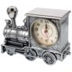thumbnail image 3 of Reloj despertador con forma de locomotora antigua, modelo de plástico, reloj despertador, decoración creativa de escritorio (gris), 3 of 7