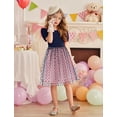 thumbnail image 5 of Oudiya Toddler Girls Tutu Tulle Dresses Party Formal Birthday Summer Puff Short Sleeve Little Girls Dress, 3-8Y, 5 of 8