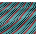 thumbnail image 5 of oneOone Viscose Jersey Turquoise Blue Fabric Stripes Dress Material Fabric Print Fabric By The Yard 60 Inch Wide-QQM, 5 of 5