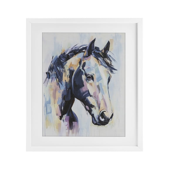 Stupell Industries Vivid Equine Portrait White Framed Print Under Glass, design by Svetlana Aleynikova