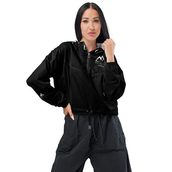 Motivation Over Everything Womenâ€™s cropped windbreaker