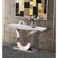 thumbnail image 2 of Genuine White Marble Console Table with Silver Stainless Steel Base, 2 of 2