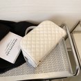 thumbnail image 4 of Bolsas De Maquillaje Bolsas de maquillaje de PU Caja de maquillaje de rejilla de diamante portátil para viajes femeninos (L blanco) Ndcxsfigh Cuidado Belleza, 4 of 9
