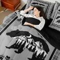 thumbnail image 4 of Feelyou Western Jungle Bear Bedding Comforter Set 7pcs, Grey Triangle Aztec Queen Bedding Sets, Woodland Wildlife Animal Reversible Queen Sheet Sets, Luxury Bedroom Decor, 4 of 8