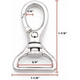 thumbnail image 4 of 2pcs Oval Snap Hooks Heavy Duty Metal Push Gate Swivel Lobster Clasp Keychain Clip Purse Making Accessories SC09 (3/4 Inch, Gold), 4 of 5