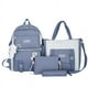 thumbnail image 2 of Juego de mochilas escolares para estudiantes, 5 bolsas para bolígrafos, lona azul, 2 of 4