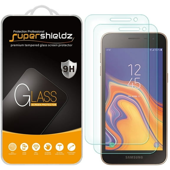[2-Pack] Supershieldz for Samsung Galaxy J2 Shine Tempered Glass Screen Protector, Anti-Scratch, Anti-Fingerprint, Bubble Free