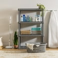 thumbnail image 5 of IRIS 4-Tier Plastic Storage Shelves, 55" H x 17" W x 35" D, 400 Lb Total Capacity, Gray, 5 of 10