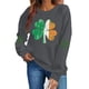 thumbnail image 1 of TaTaai Womens St Patricks Day Sweatshirt Long Sleeve Crewneck Casual Pullover Holiday Print Fleece Lined Top Gift, 1 of 6