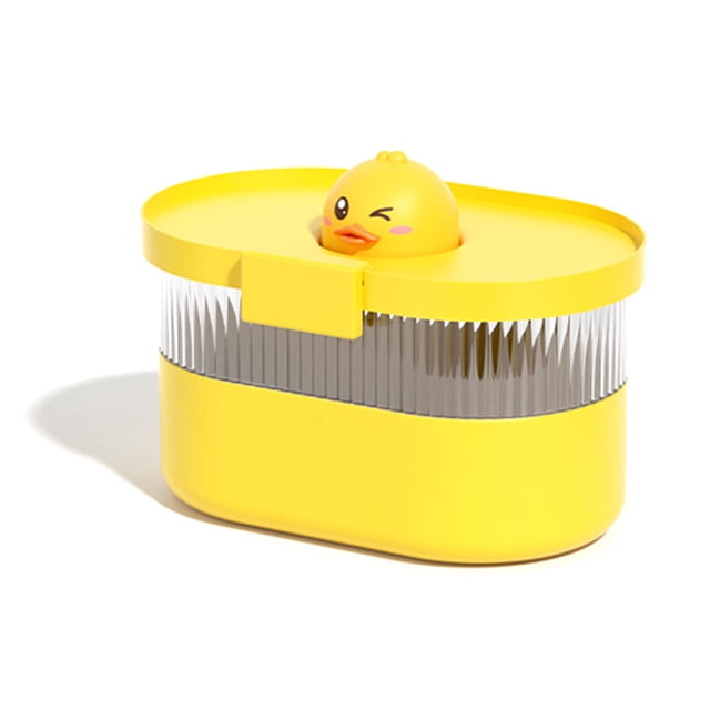 Cubo de arroz a prueba de humedad, sellado, engrosado, PP, PET, tanque de almacenamiento de granos para harina casera, comida para perros, M, pato amarillo