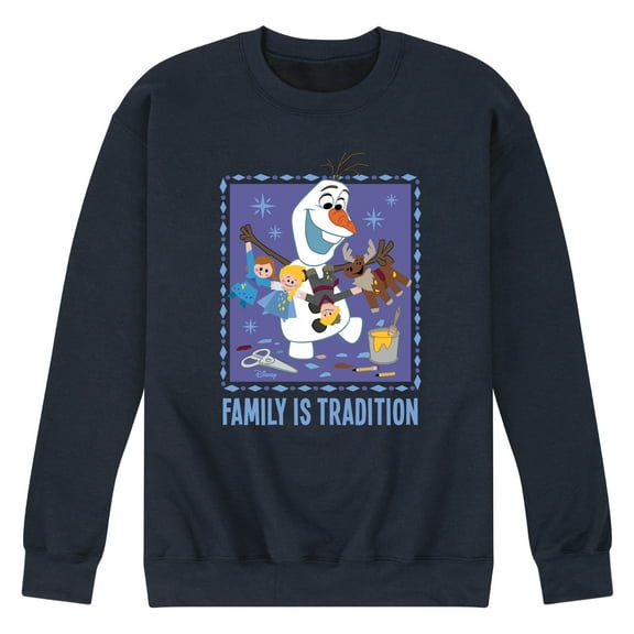 Frozen 2 - Olaf Family Is Tradition - Adult Crew Fleece