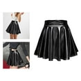 thumbnail image 4 of Vestido corto de mujer, accesorios de ropa, cómodo y versátil, falda plisada de línea A Negro Pequeño, 4 of 9