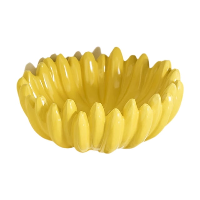 Ceramic Fruit Bowl Tazón en forma de fruta Tazón en forma de plátano Plato de cerámica de fruta para escritorios de cocina Claves Mesa de comedor