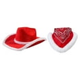 thumbnail image 5 of Christmas Cowboy Hat Soft Men Women Jazz Hat Santa Hat for Stage Performance B, 5 of 8