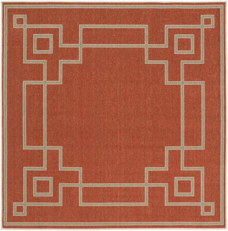 Mark&Day Area Rugs, 9x9 Natalie Indoor / Outdoor Rust Square Area Rug