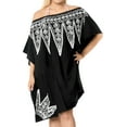 thumbnail image 4 of HAPPY BAY Women's Beachwear Summer Bathing Suit Cover ups Short Beach Dress Wear 2X-3X Black, Solid, 4 of 5