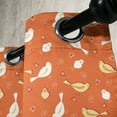 thumbnail image 3 of Ambesonne Vintage Grommet Curtain, Birds with Heart Shapes, 50" x 72", Orange Yellow White, 3 of 6