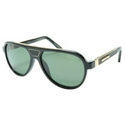 ZILLI Aviator Sunglasses with Green Lens and Black and Gold Frames