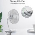 thumbnail image 4 of Clip Fan Portable Usb Stroller Fan 360 Swivel, 4 of 5