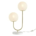 thumbnail image 5 of Glavbiku Modern U-Shape Metal Stand 2 Lights Globe Table Lamp,Gold,22in H,Adult, 5 of 10