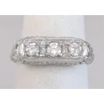 thumbnail image 2 of Vintage Art Deco Engagement Ring, 14K White Gold Plated, Bezel Women's Wedding Ring, 1.8 Ct Simulated Diamond, Filigree Promise Anniversary Ring, 2 of 4