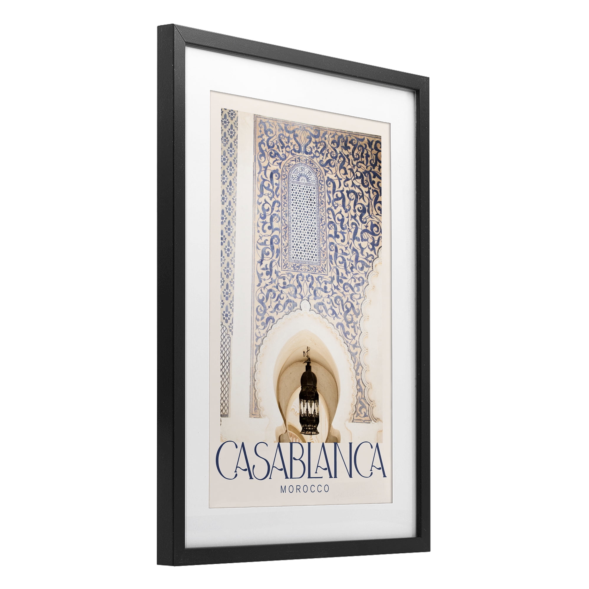 Stupell Industries Ornate Casablanca Architecture Black Framed Print Under Glass, design by Emily Navas