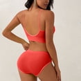 thumbnail image 3 of High Waisted Bikini For Women Tummy Control Bottoms Push Up Crop Top Swimsuit 2 Piece Cut Swimwear Pure Basic Bathing Suit Teens Girls Bathing Swim Top, 3 of 4