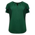 thumbnail image 7 of fatyb Dressy Tops Womens Cut out Neck Elegant Blouses Casual Ruffle Short Sleeve Cute Shirts for Women, 7 of 7