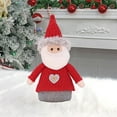 thumbnail image 5 of LSLJS Christmas Knitted Santa Plush Doll, Christmas Decorations 9.8" Cute Santa Claus Stuffed Toys with Knitted Cloth & Hat Soft Xmas Holiday Ornaments for Desk Couch Sofa Party, 5 of 6