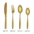 thumbnail image 2 of MDEALY 24-Piece Gold Silverware Kitchen Utensils Set Good Quality Stainless Steel Flatware Cutlery Service for 6 Include Dinner Knife Forks Spoon Teaspoons Elegant Mirror & Matte Handle Polished Gift, 2 of 5