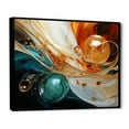 thumbnail image 2 of Designart "Emerald Lava Orange and Emerald Delight II" Abstract Framed Wall Art - Modern Orange Abstract Painting Bedroom Framed Canvas Wall Art, 2 of 6