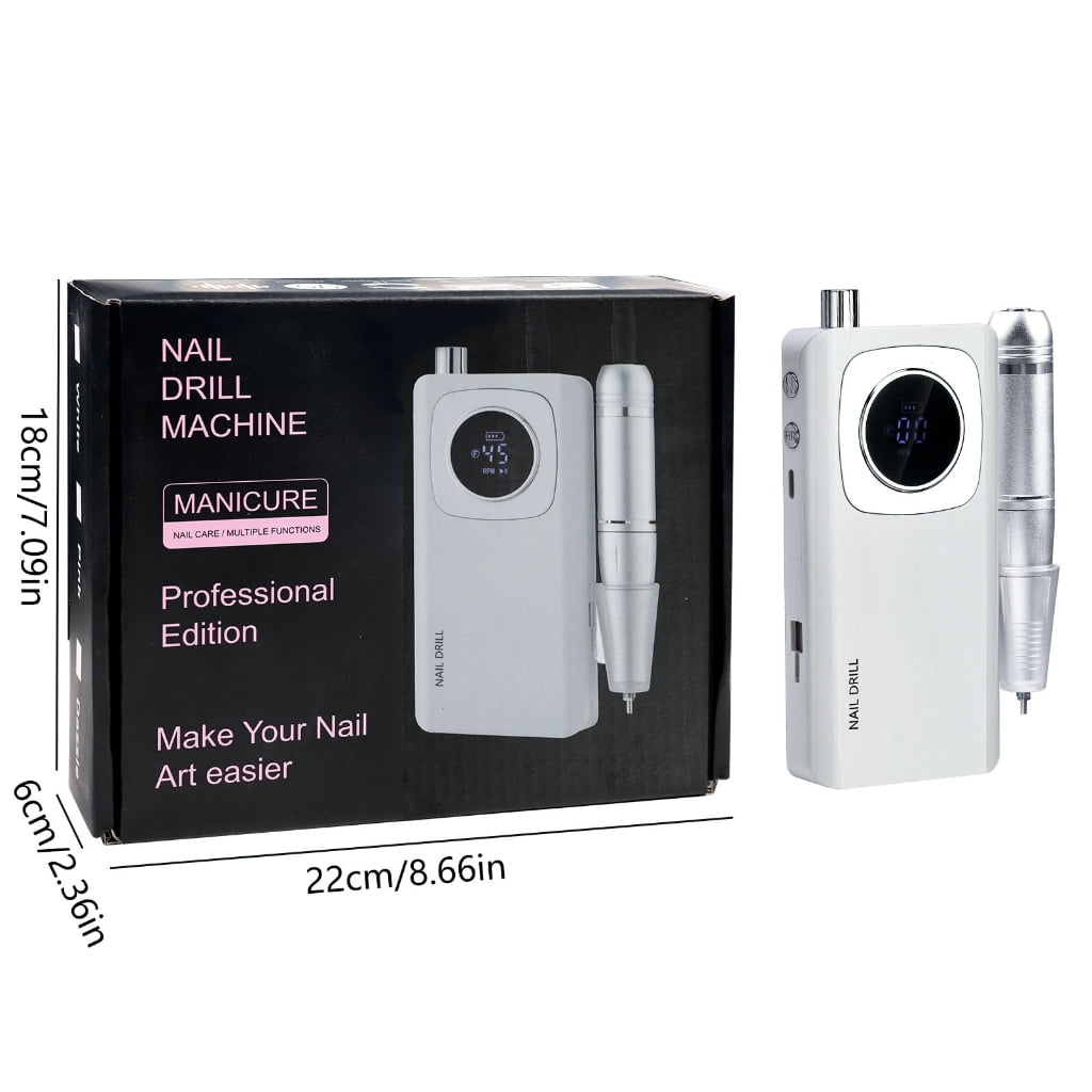 PatungKu 45000RPM Nail Drill with Nail Drill Bits Low Noise Electric Nail Files for Woman