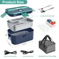 thumbnail image 6 of Livhil Electric Lunch Box Food Heater, Portable Food Warmer, Hot Lunch Warmer Heated Lunch Box for Adults, 60W 1.8L 12V-24V 110V Stainless Steel Container Portable Food Heater (Green+Royal Blue), 6 of 10