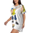 thumbnail image 2 of Lsque Sml Jeffy Women's Short-Sleeved Pajama Set - 2 Piece Soft and Lightweight Sleepwear Set-Small, 2 of 9